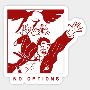 Art of a meme, Peace Was Never An Option in red ink Sticker